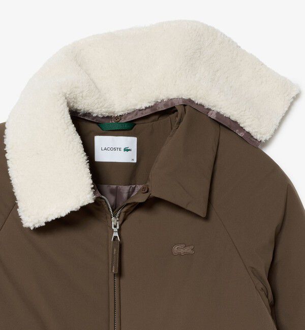 LACOSTE「2WAYボアカラー パデッドコート」|ダウン|