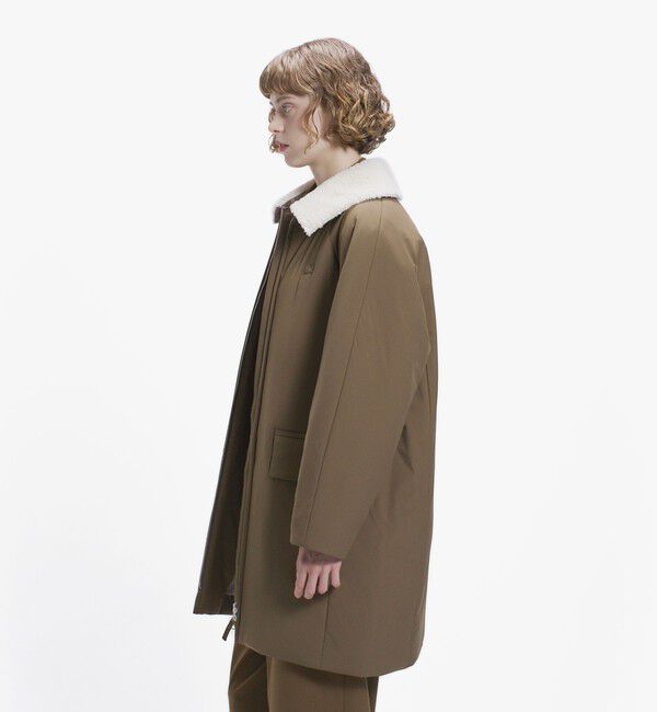 LACOSTE「2WAYボアカラー パデッドコート」|ダウン|