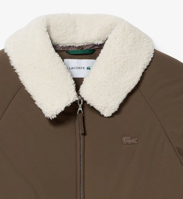 LACOSTE「2WAYボアカラー パデッドコート」|ダウン|