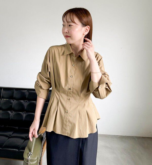 NOLLEY'S sophi「ウォッシャブルウエストタックストレッチシャツ」|シャツ・ブラウス|