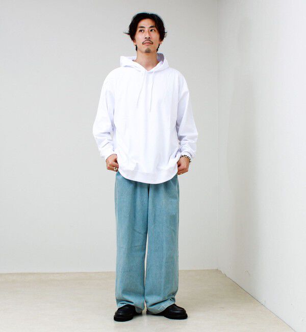 GLOSTER「【ロンT以上、パーカー未満】ケミカル加工 フードロンT」|パーカー|