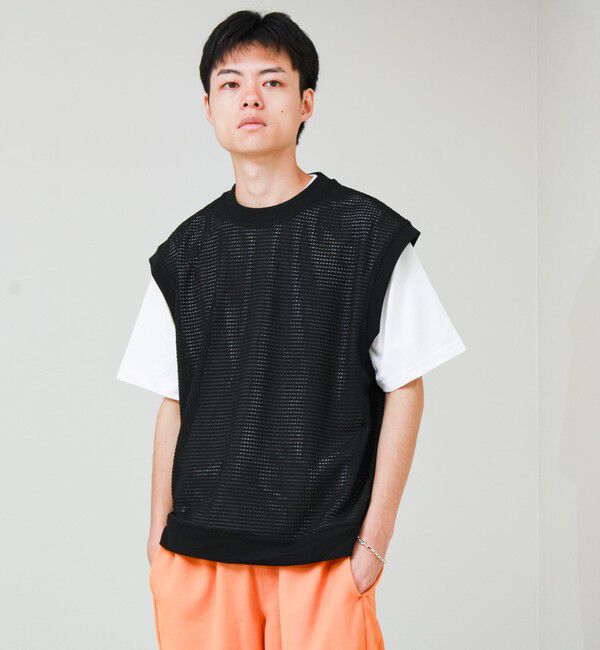 GLOSTER「【2点セット】メッシュベスト アンサンブルTEE」|Tシャツ・カットソー|
