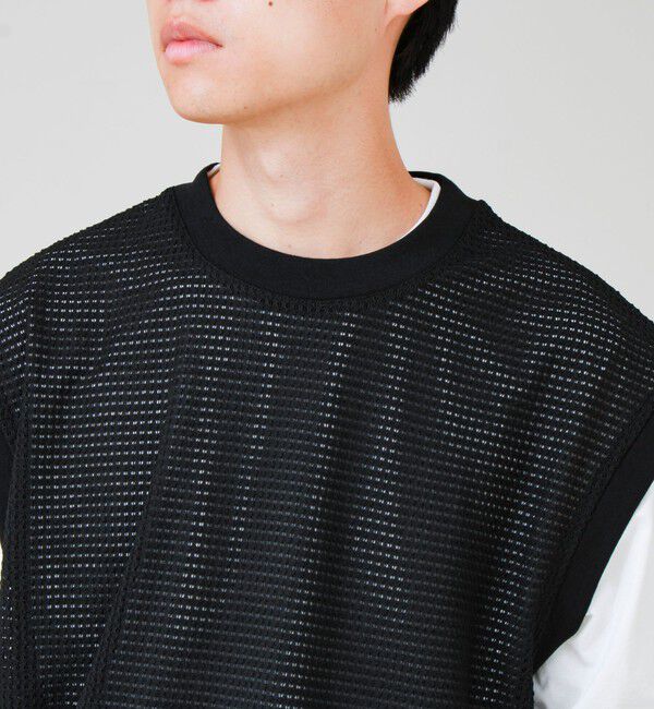 GLOSTER「【2点セット】メッシュベスト アンサンブルTEE」|Tシャツ・カットソー|