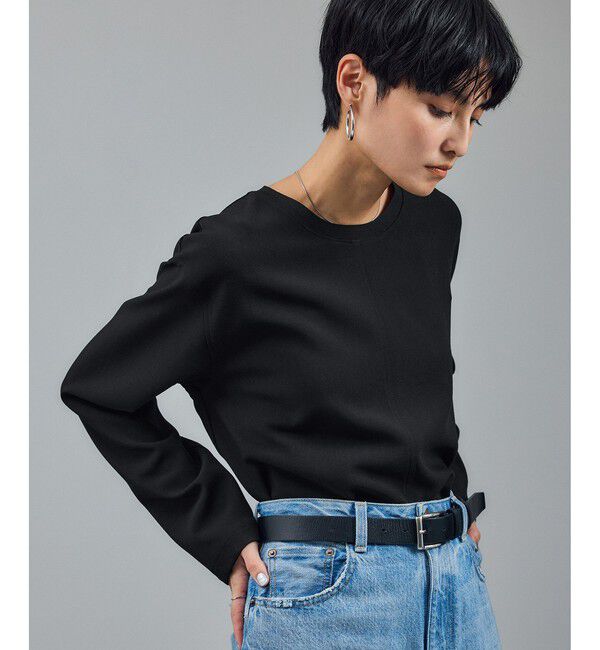 SALON adam et rope'「ダブルクロス プルオーバーブラウス / イージーケア・セットアップ対応」|シャツ・ブラウス|