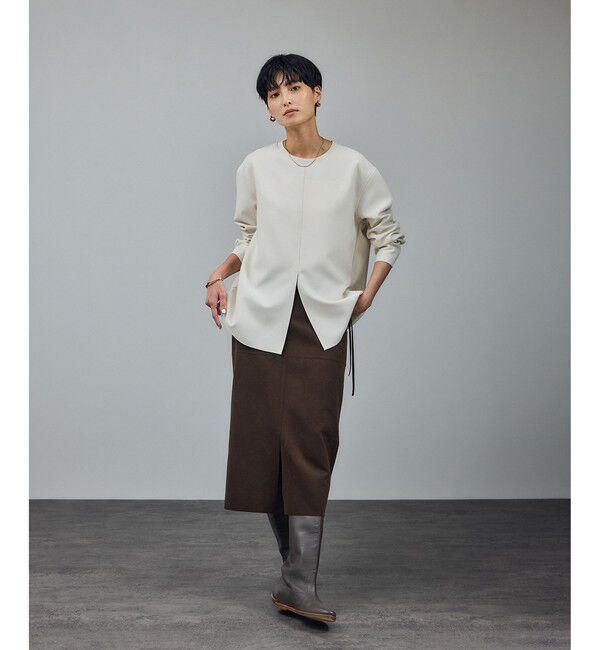 SALON adam et rope'「ダブルクロス プルオーバーブラウス / イージーケア・セットアップ対応」|シャツ・ブラウス|