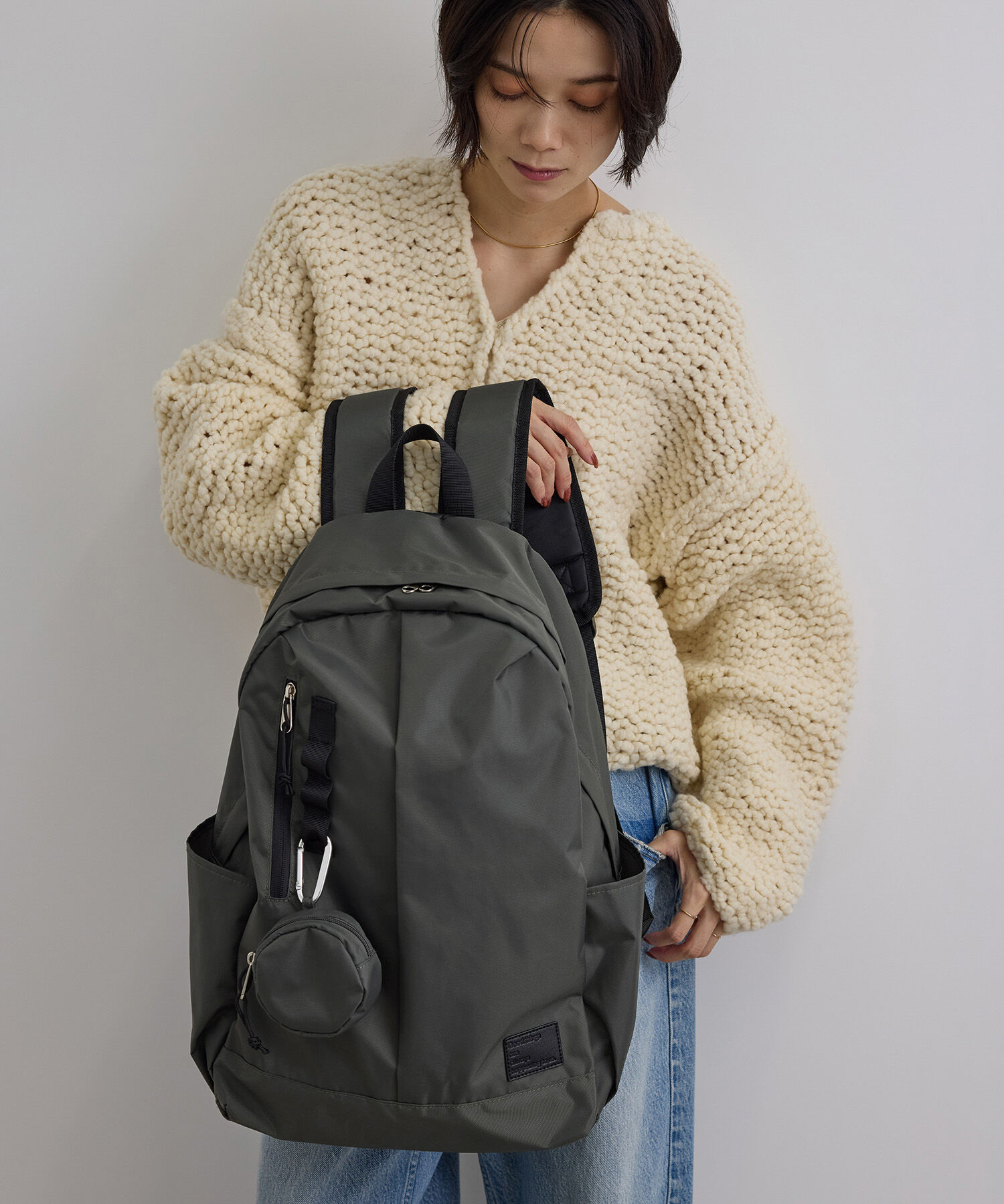 SALON adam et rope'「【WEB限定】ラウンドポーチ&エコバッグ付き撥水リュック」|リュック|