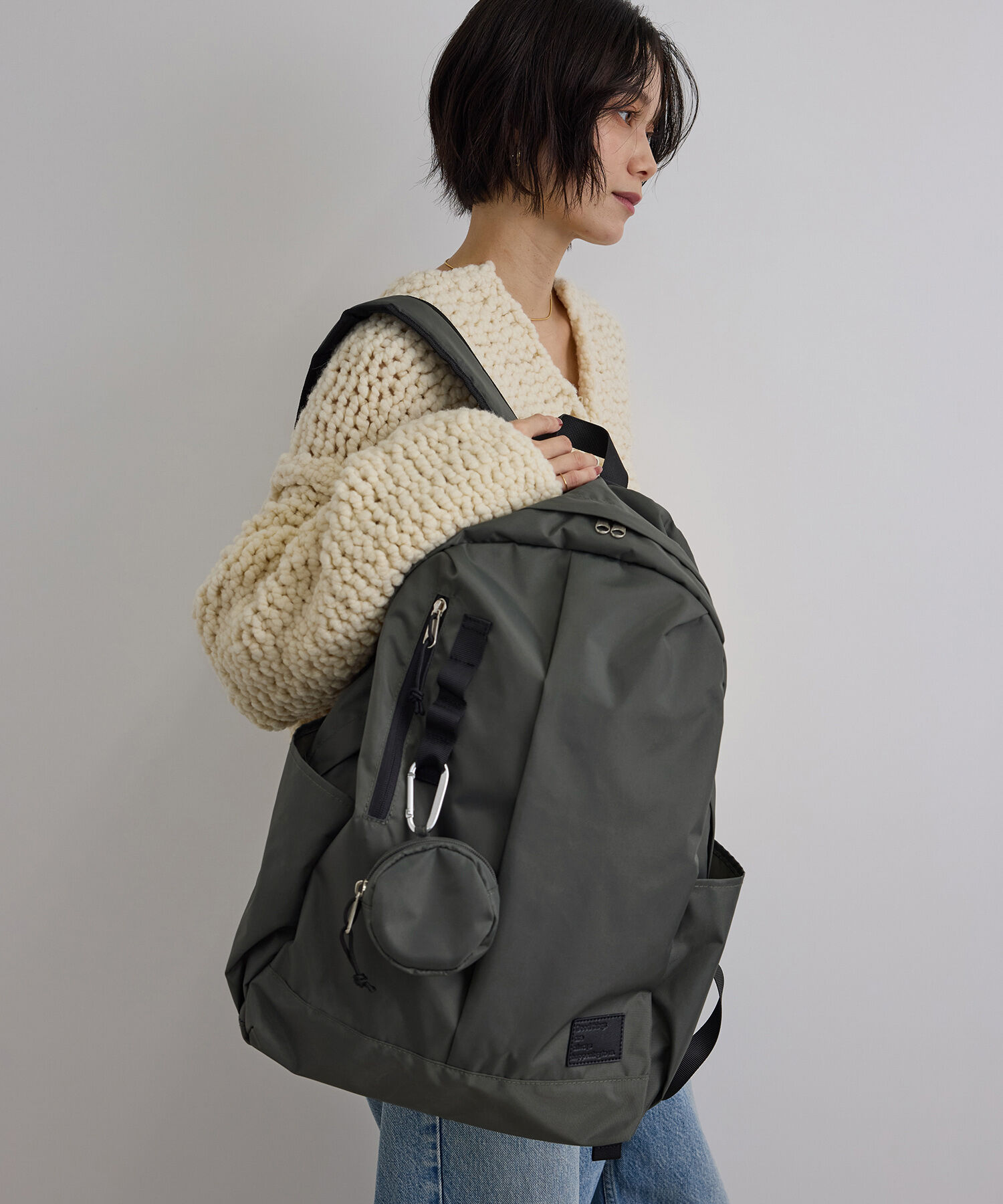 SALON adam et rope'「【WEB限定】ラウンドポーチ&エコバッグ付き撥水リュック」|リュック|