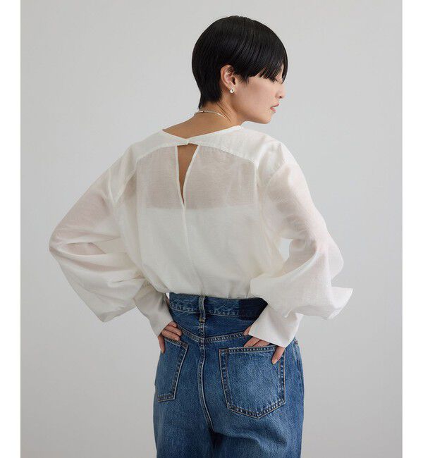 SALON adam et rope'「【WEB限定】シルクMIXルチアブラウス」|シャツ・ブラウス|