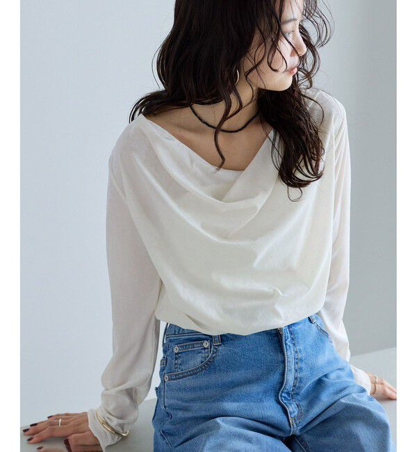 VIS「クラッシュベロアドレープトップス」|Tシャツ・カットソー|