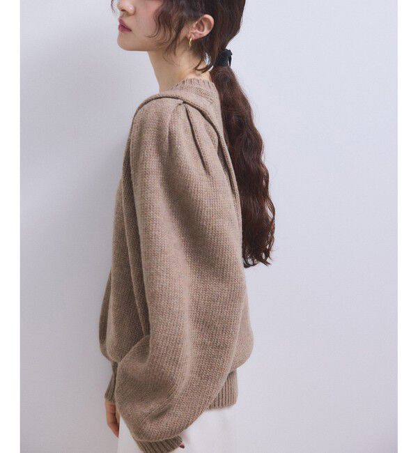 ADAM ET ROPE'「【WEB限定】ショルダータックニットプルオーバー」|ニット・セーター|