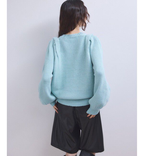 ADAM ET ROPE'「【WEB限定】ショルダータックニットプルオーバー」|ニット・セーター|
