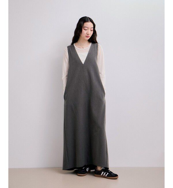ADAM ET ROPE'「【WEB限定】カットオフノースリーブワンピース」|ワンピース|