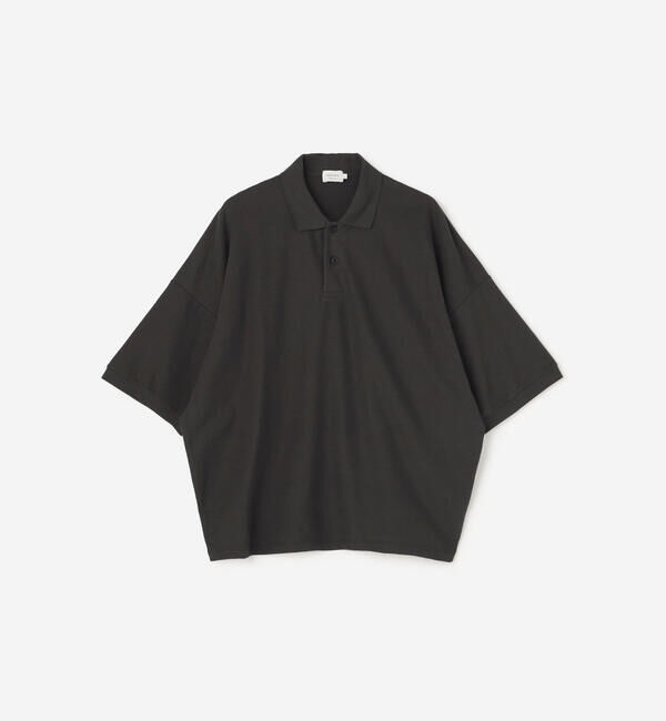  「handvaerk | コットンピケ ビッグポロシャツ MEN」|ポロシャツ|CHARCOAL