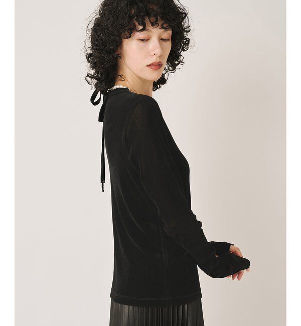  「【Drawing Numbers】フロッキーチュールカットソー」|Tシャツ・カットソー|