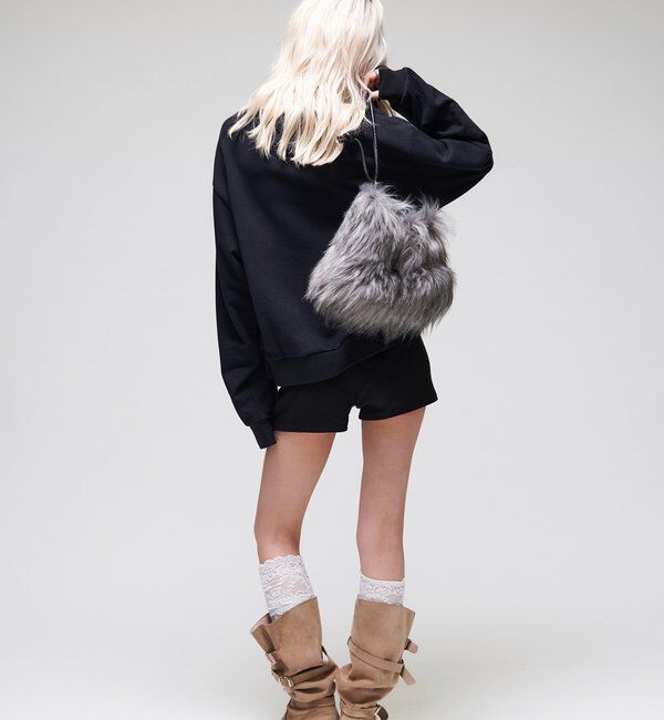  「【26AW LOOK掲載品番】【Sourcream】$ロゴファースウェット」|Tシャツ・カットソー|