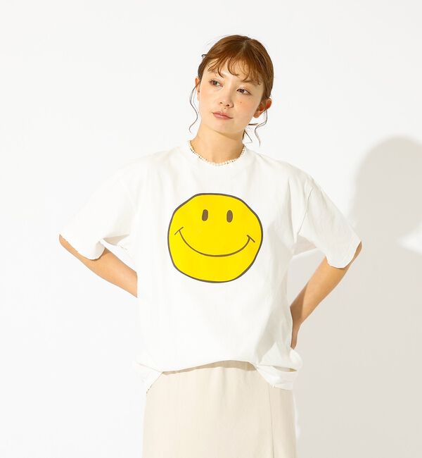 Rouge vif「【HANDTEX&times;Masayoshi Watanabe】スマイル プリントTシャ」|Tシャツ・カットソー|