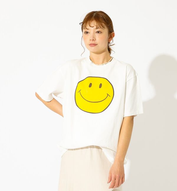 Rouge vif「【HANDTEX&times;Masayoshi Watanabe】スマイル プリントTシャ」|Tシャツ・カットソー|