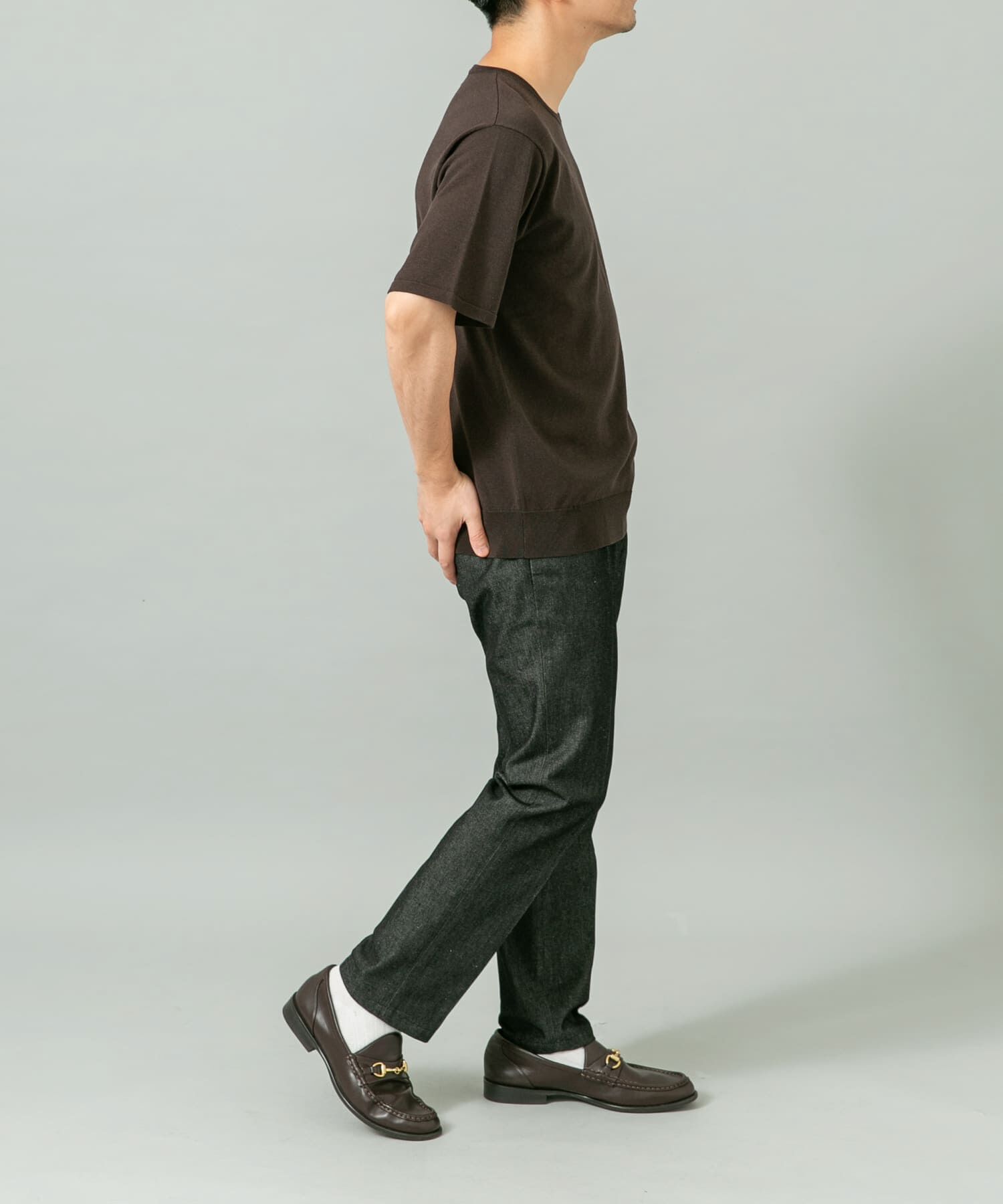 URBAN RESEARCH ROSSO「『WEB限定』シルク混クルーネックサマーニット」|ニット・セーター|