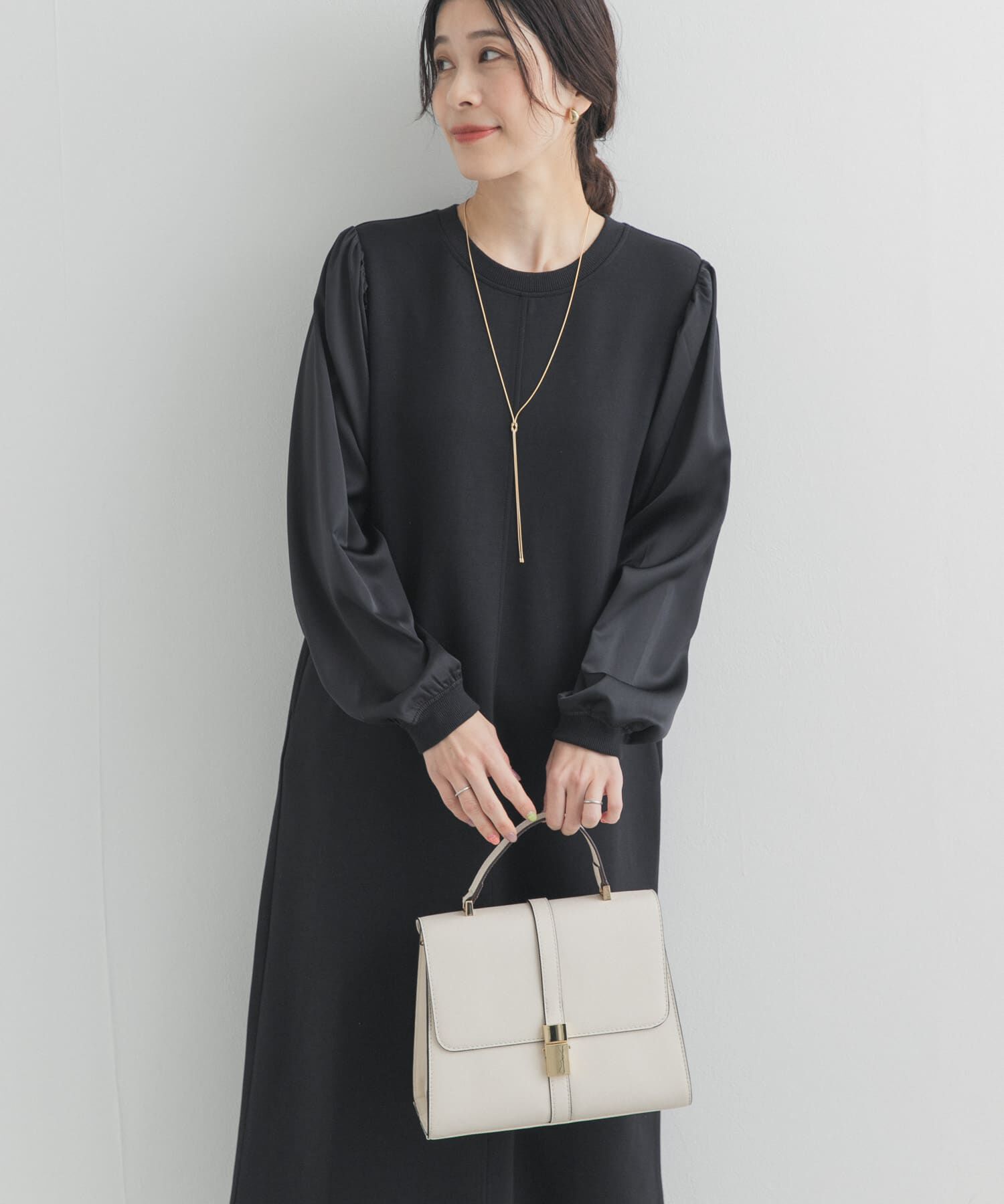 URBAN RESEARCH DOORS「ボリュームスリーブドッキングワンピース」|ワンピース|