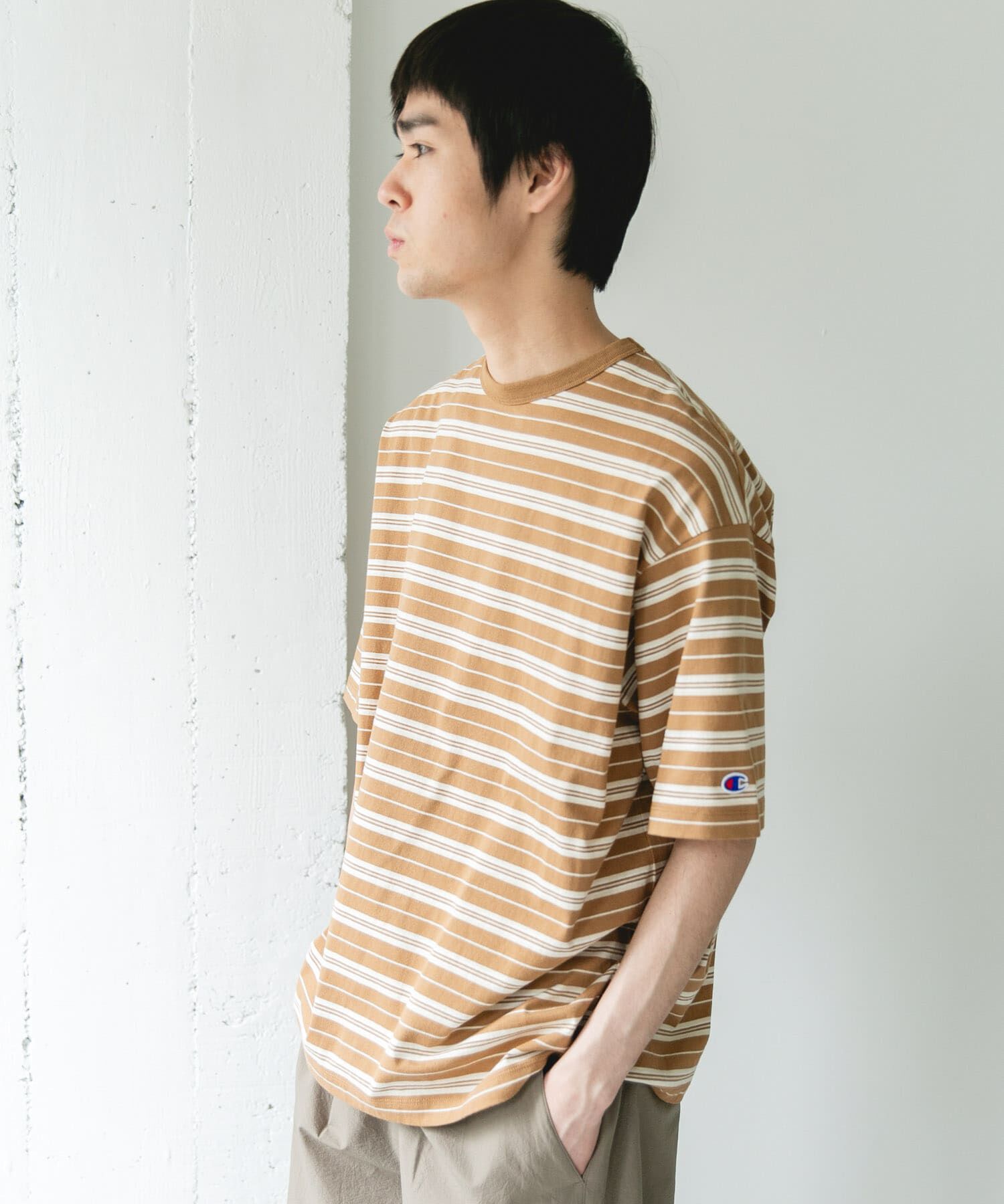 URBAN RESEARCH DOORS「『別注』CHAMPION&times;DOORS　BORDER T-SHIRTS」|Tシャツ・カットソー|