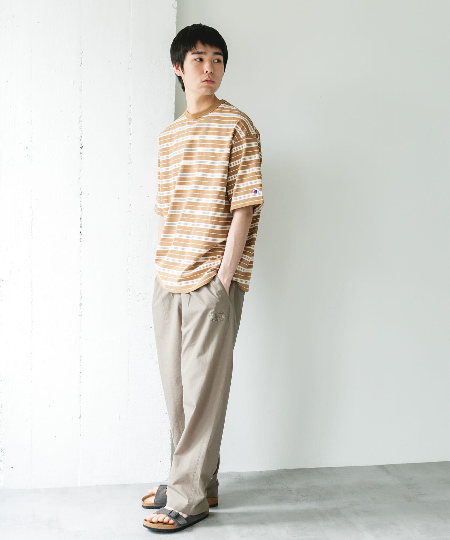 URBAN RESEARCH DOORS「『別注』CHAMPION&times;DOORS　BORDER T-SHIRTS」|Tシャツ・カットソー|