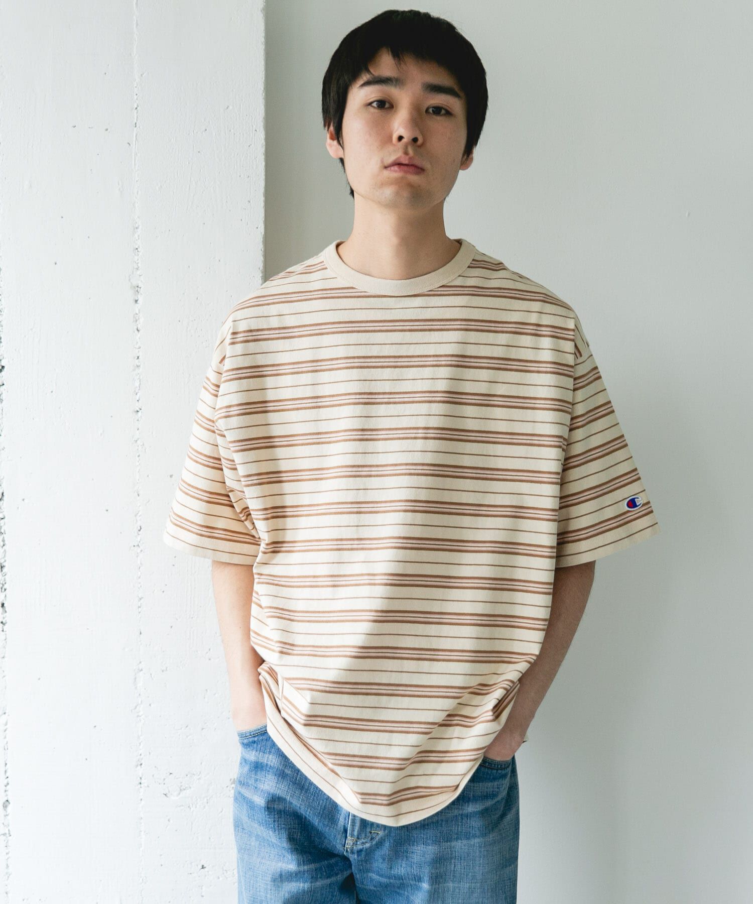URBAN RESEARCH DOORS「『別注』CHAMPION&times;DOORS　BORDER T-SHIRTS」|Tシャツ・カットソー|