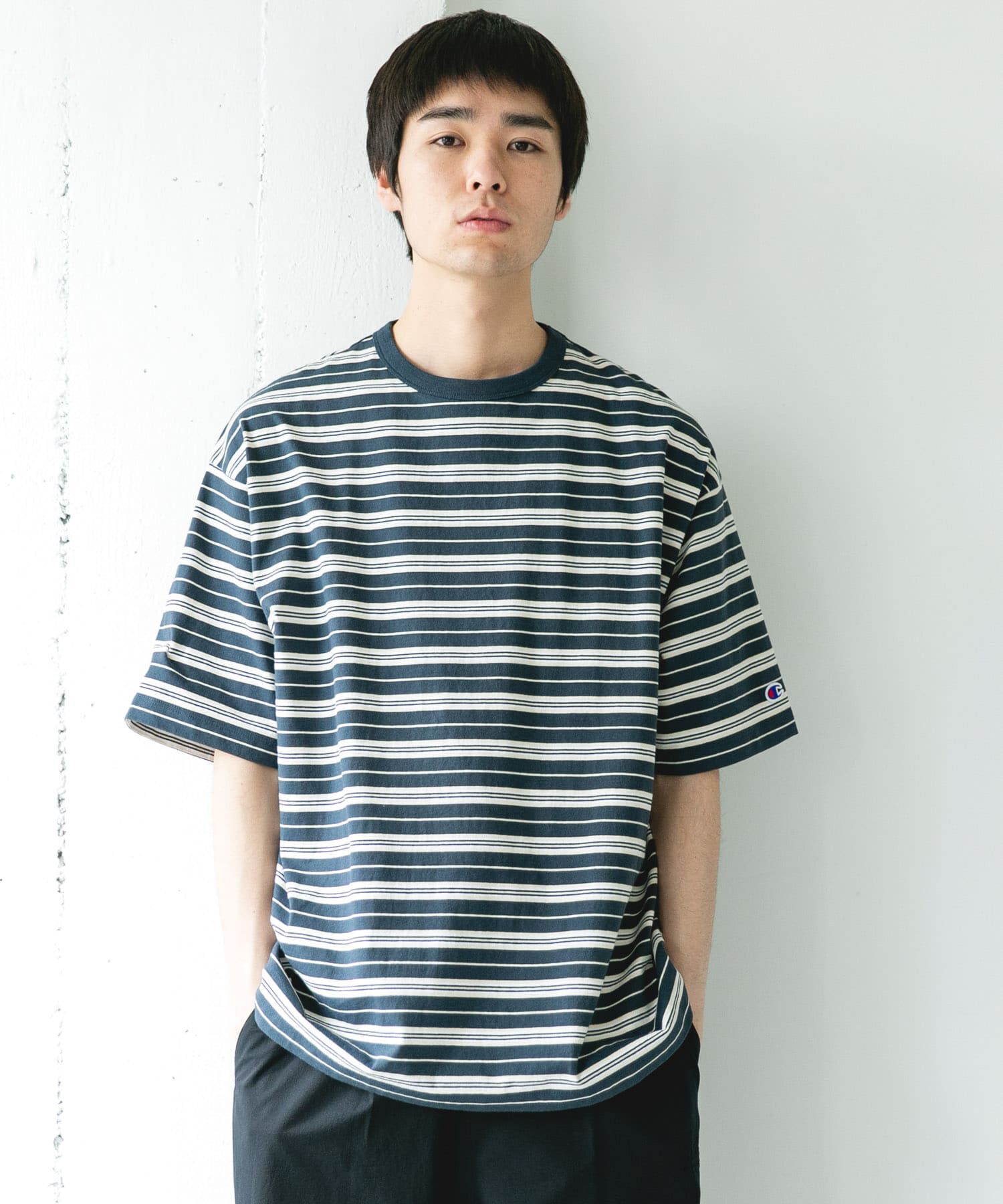 URBAN RESEARCH DOORS「『別注』CHAMPION&times;DOORS　BORDER T-SHIRTS」|Tシャツ・カットソー|