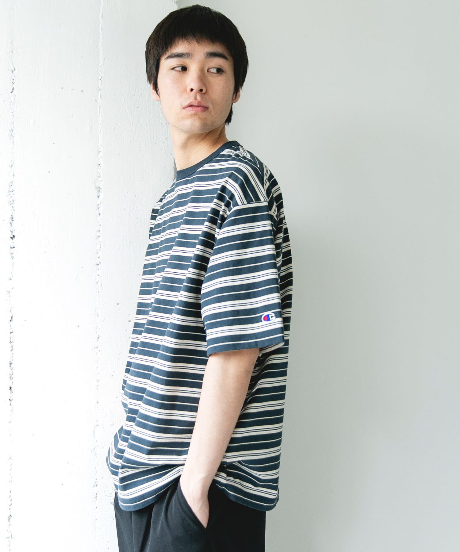 URBAN RESEARCH DOORS「『別注』CHAMPION&times;DOORS　BORDER T-SHIRTS」|Tシャツ・カットソー|