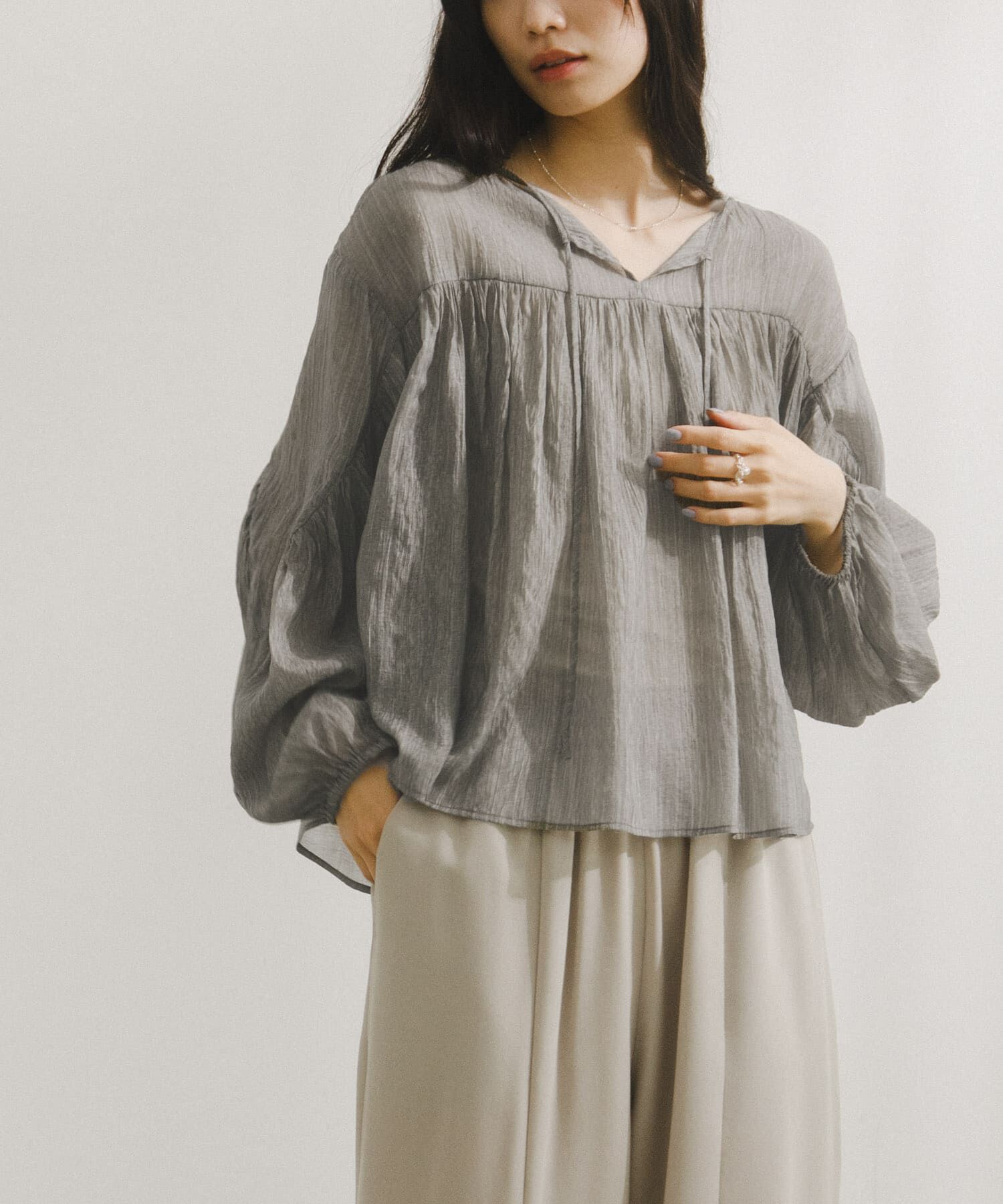 URBAN RESEARCH DOORS「Soft Crinkle Blouse」|シャツ・ブラウス|
