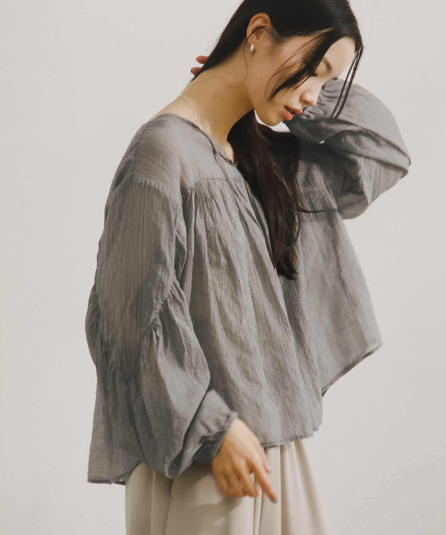 URBAN RESEARCH DOORS「Soft Crinkle Blouse」|シャツ・ブラウス|