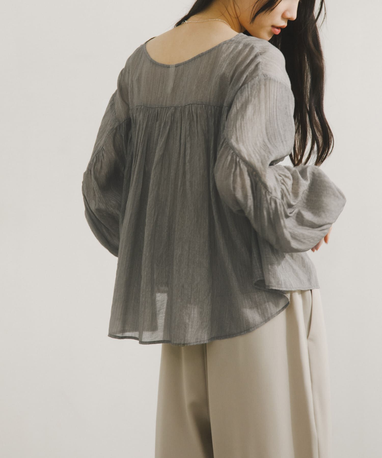 URBAN RESEARCH DOORS「Soft Crinkle Blouse」|シャツ・ブラウス|