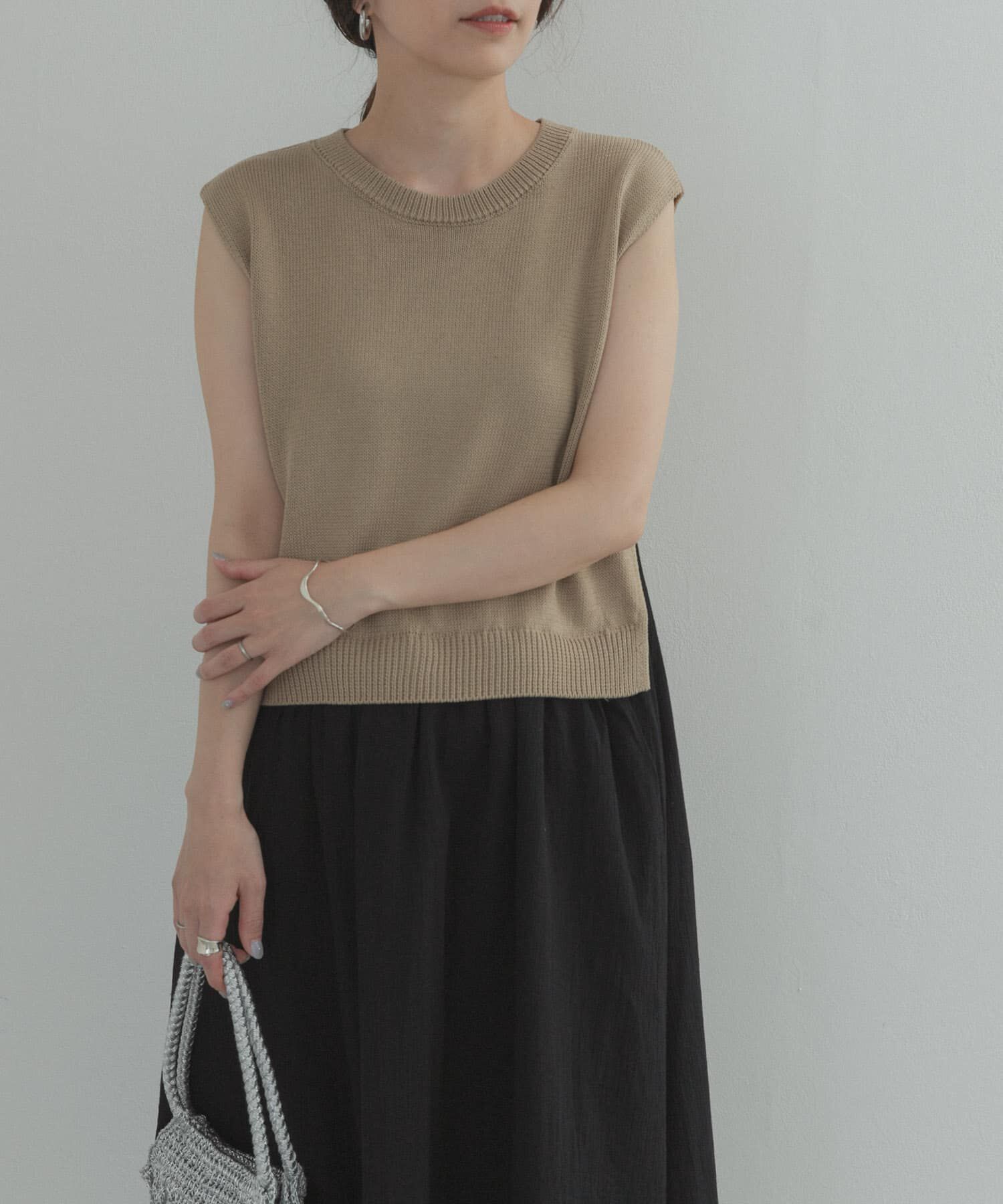 URBAN RESEARCH DOORS「『WEB限定』バイカラーニットドッキングワンピース」|ワンピース|