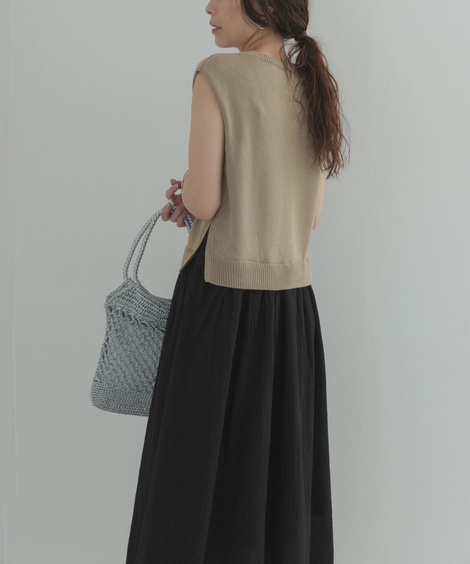URBAN RESEARCH DOORS「『WEB限定』バイカラーニットドッキングワンピース」|ワンピース|