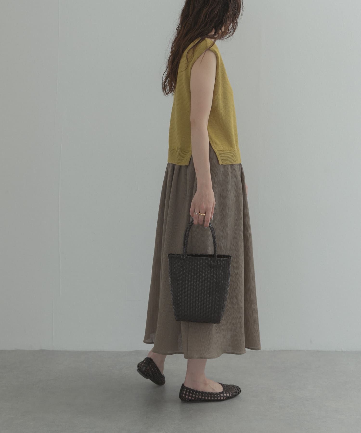 URBAN RESEARCH DOORS「『WEB限定』バイカラーニットドッキングワンピース」|ワンピース|