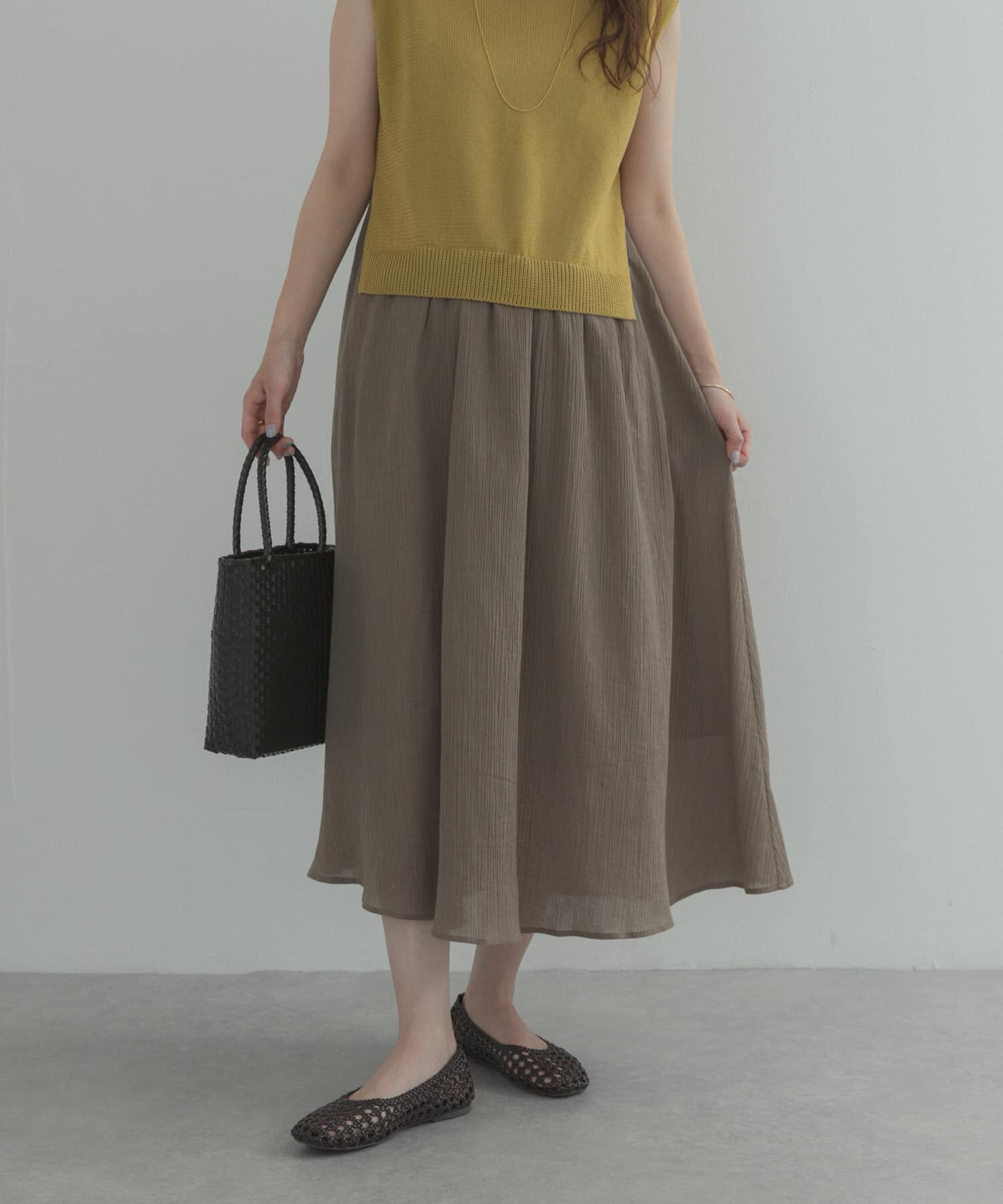 URBAN RESEARCH DOORS「『WEB限定』バイカラーニットドッキングワンピース」|ワンピース|