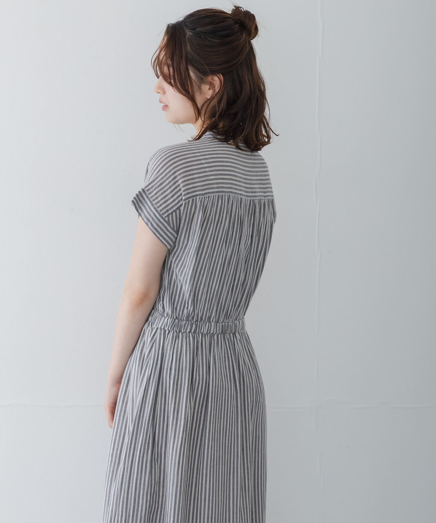 Sonny Label 「ドビーストライプフリルシャツワンピース」|ワンピース|