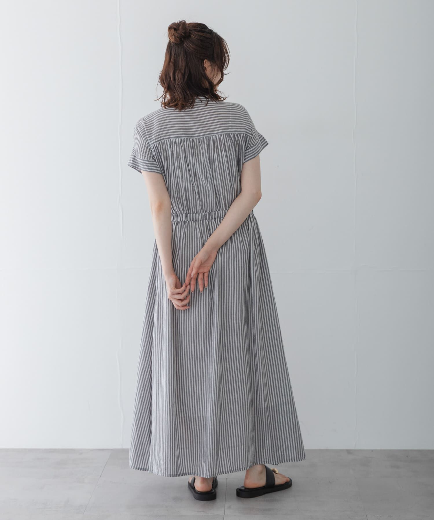 Sonny Label 「ドビーストライプフリルシャツワンピース」|ワンピース|