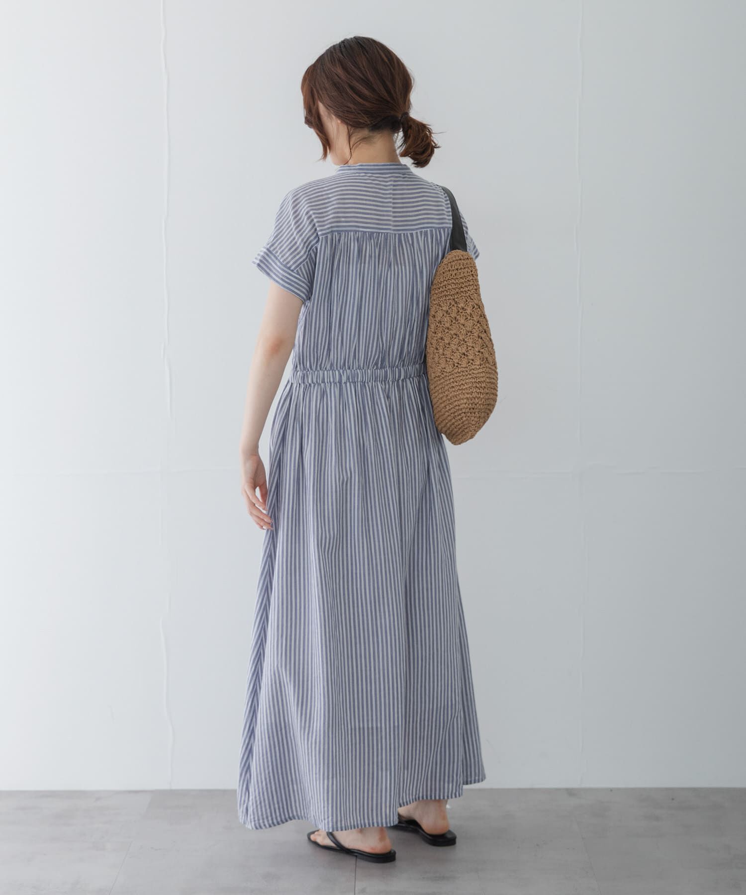 Sonny Label 「ドビーストライプフリルシャツワンピース」|ワンピース|