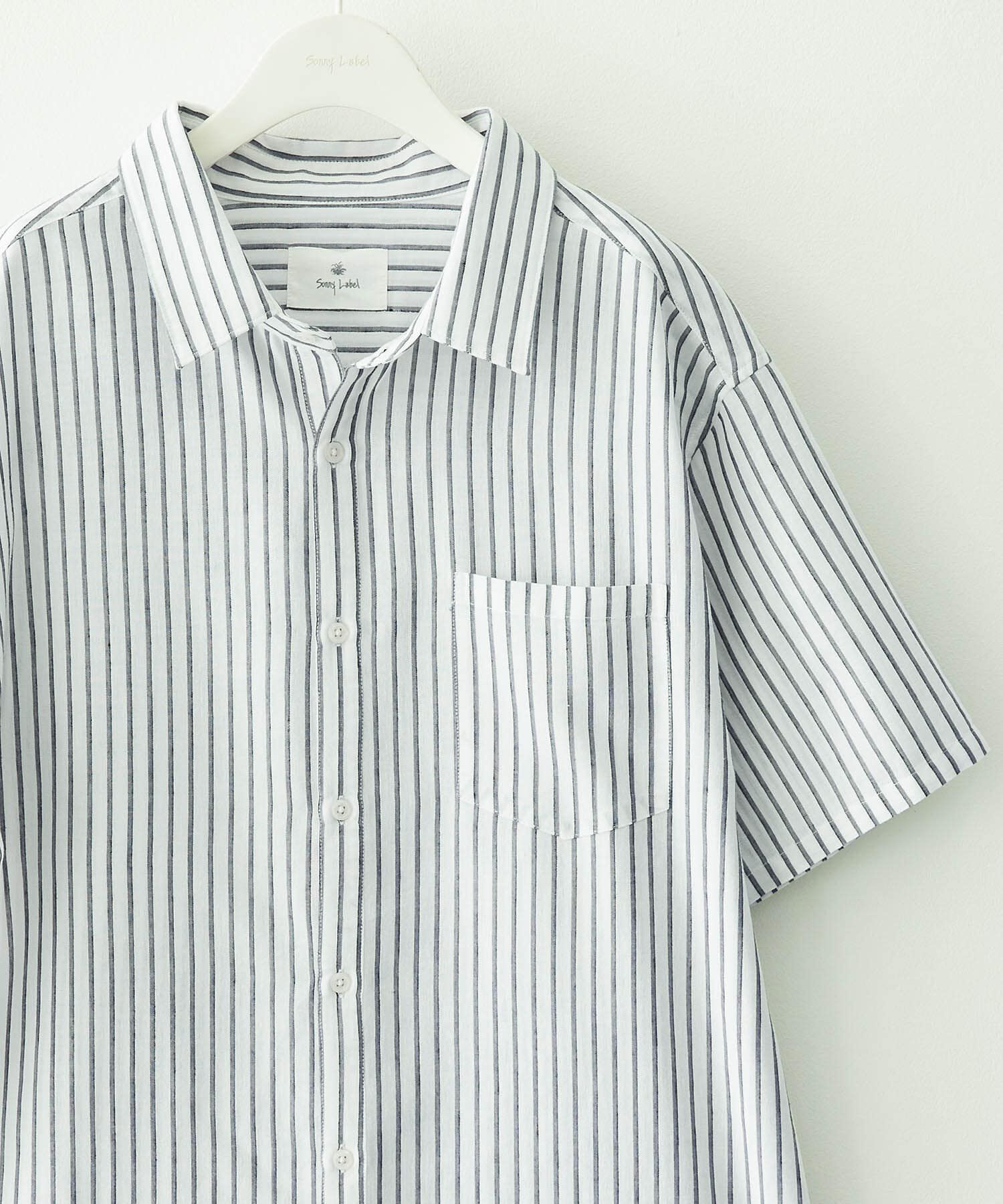 Sonny Label 「接触冷感リネン混ショートスリーブシャツ」|シャツ・ブラウス|ホワイト系その他
