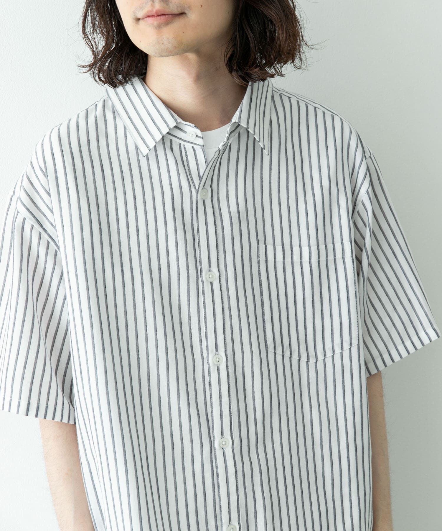 Sonny Label 「接触冷感リネン混ショートスリーブシャツ」|シャツ・ブラウス|
