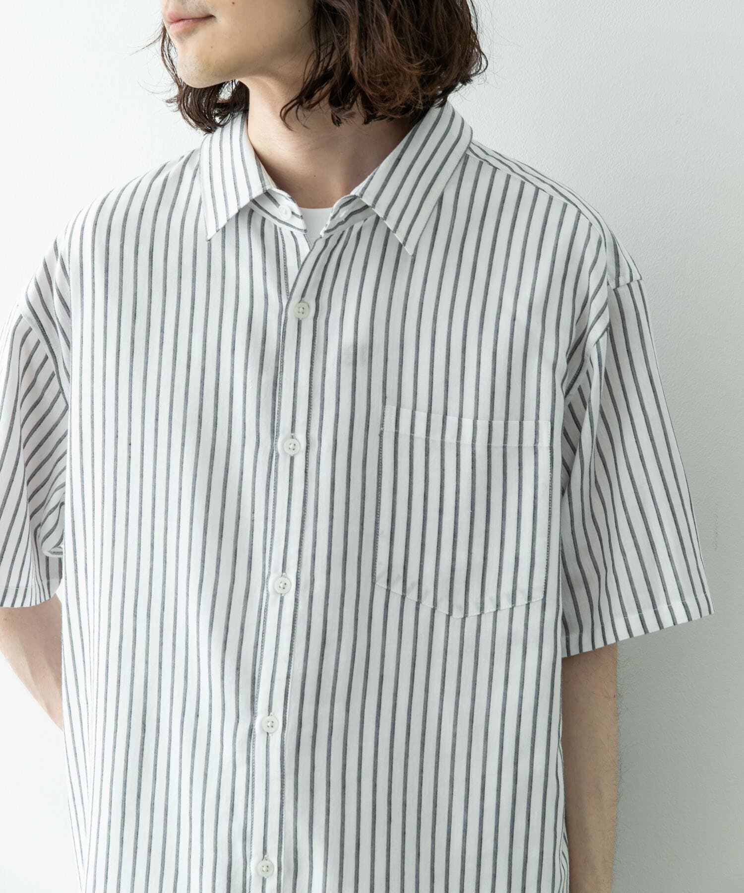 Sonny Label 「接触冷感リネン混ショートスリーブシャツ」|シャツ・ブラウス|