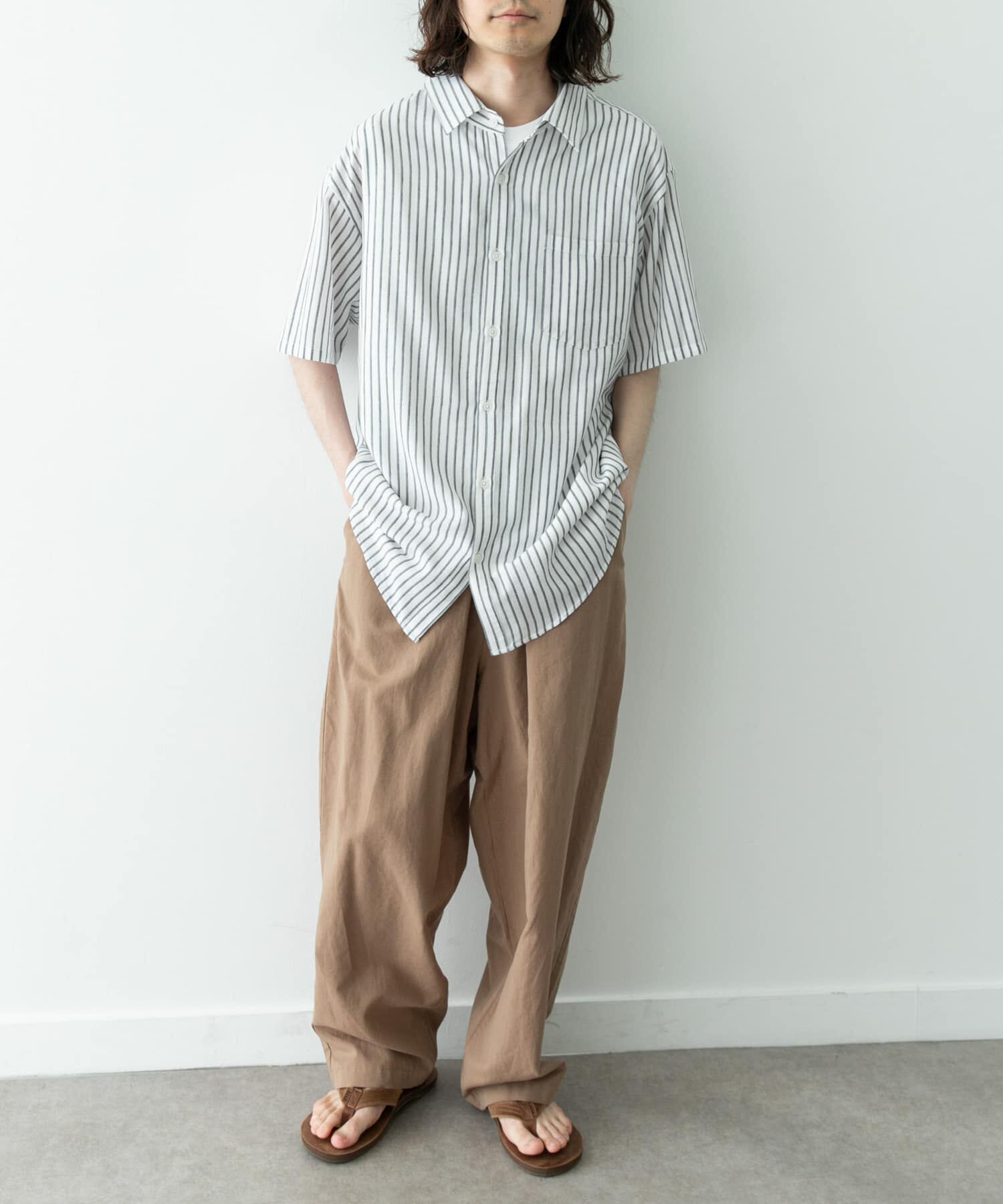 Sonny Label 「接触冷感リネン混ショートスリーブシャツ」|シャツ・ブラウス|