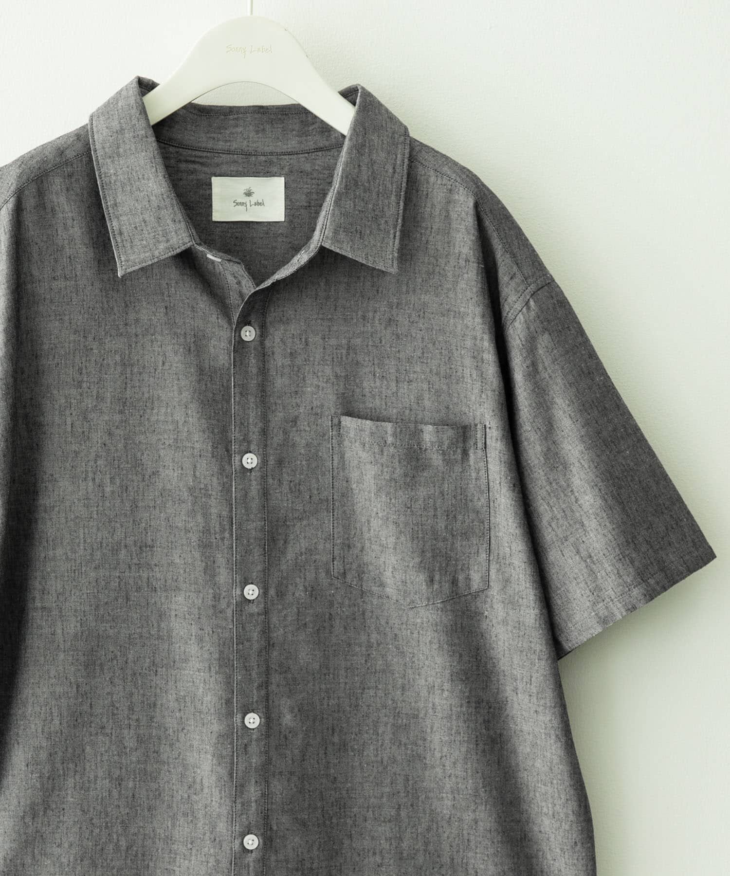 Sonny Label 「接触冷感リネン混ショートスリーブシャツ」|シャツ・ブラウス|