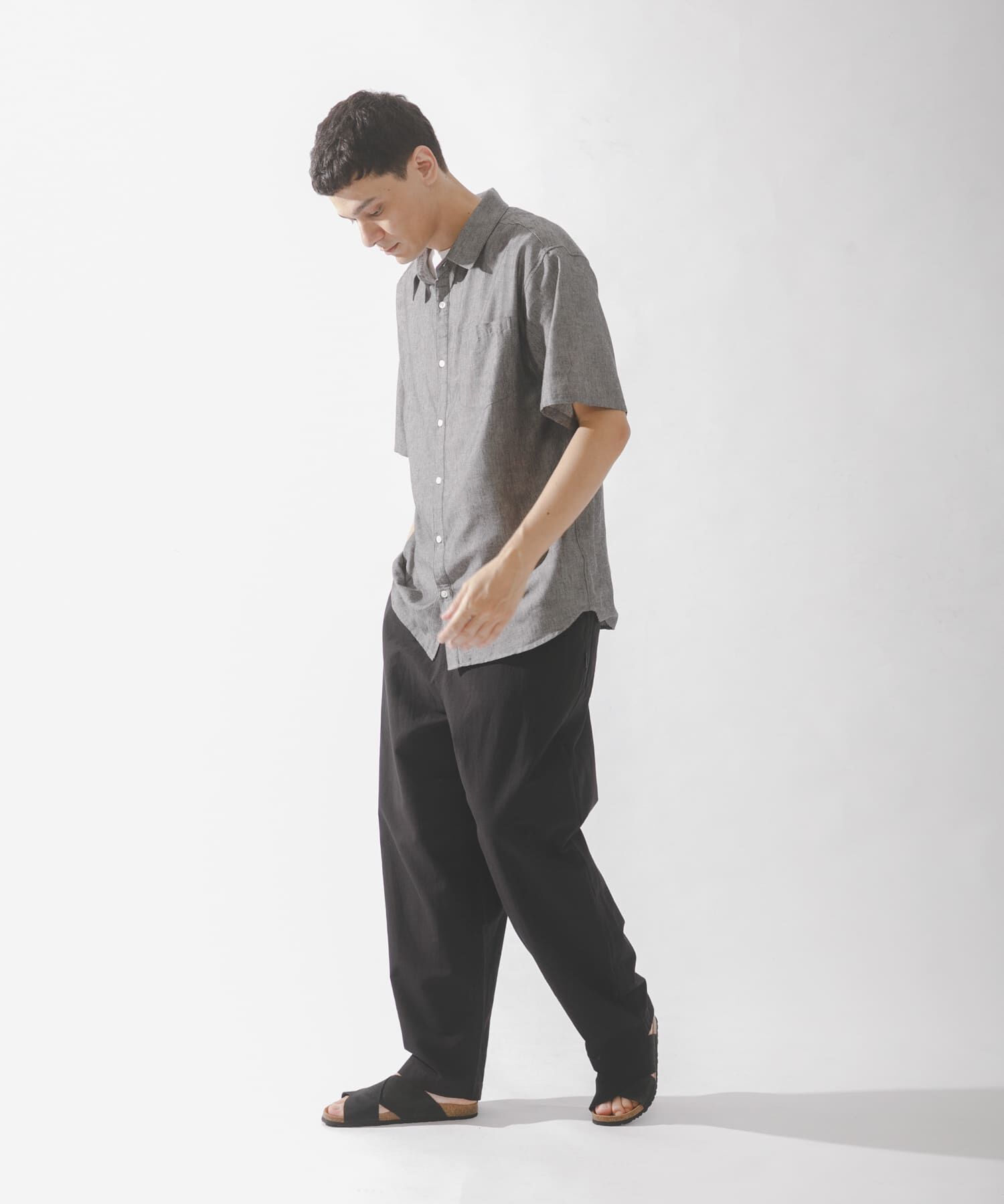Sonny Label 「接触冷感リネン混ショートスリーブシャツ」|シャツ・ブラウス|