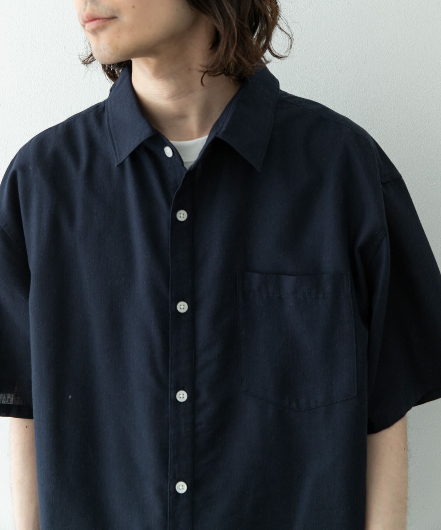 Sonny Label 「接触冷感リネン混ショートスリーブシャツ」|シャツ・ブラウス|