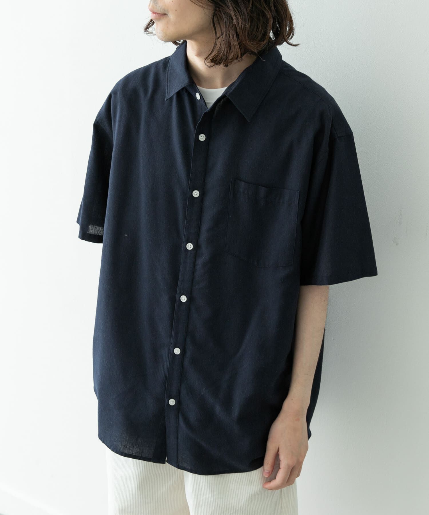 Sonny Label 「接触冷感リネン混ショートスリーブシャツ」|シャツ・ブラウス|