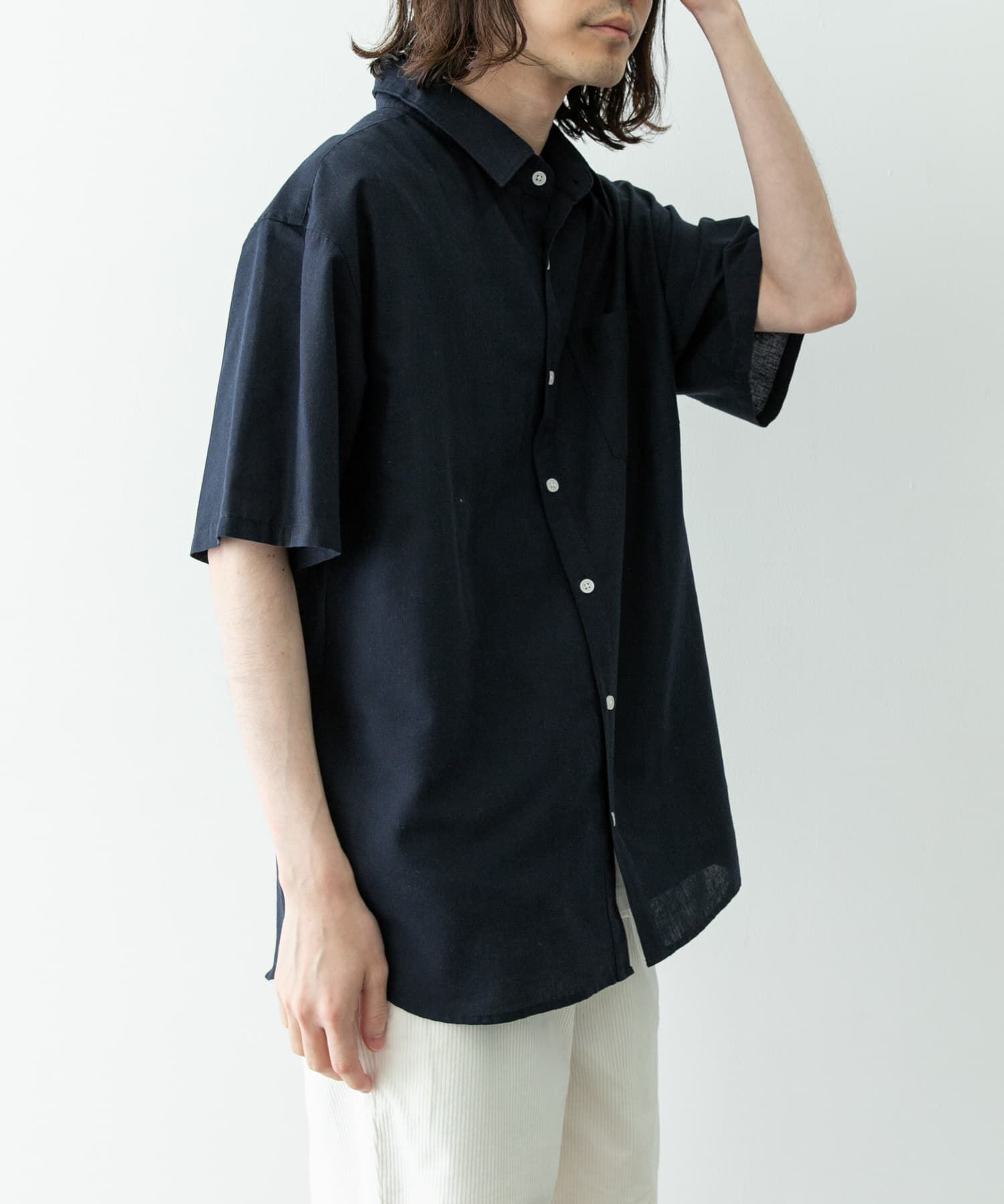 Sonny Label 「接触冷感リネン混ショートスリーブシャツ」|シャツ・ブラウス|