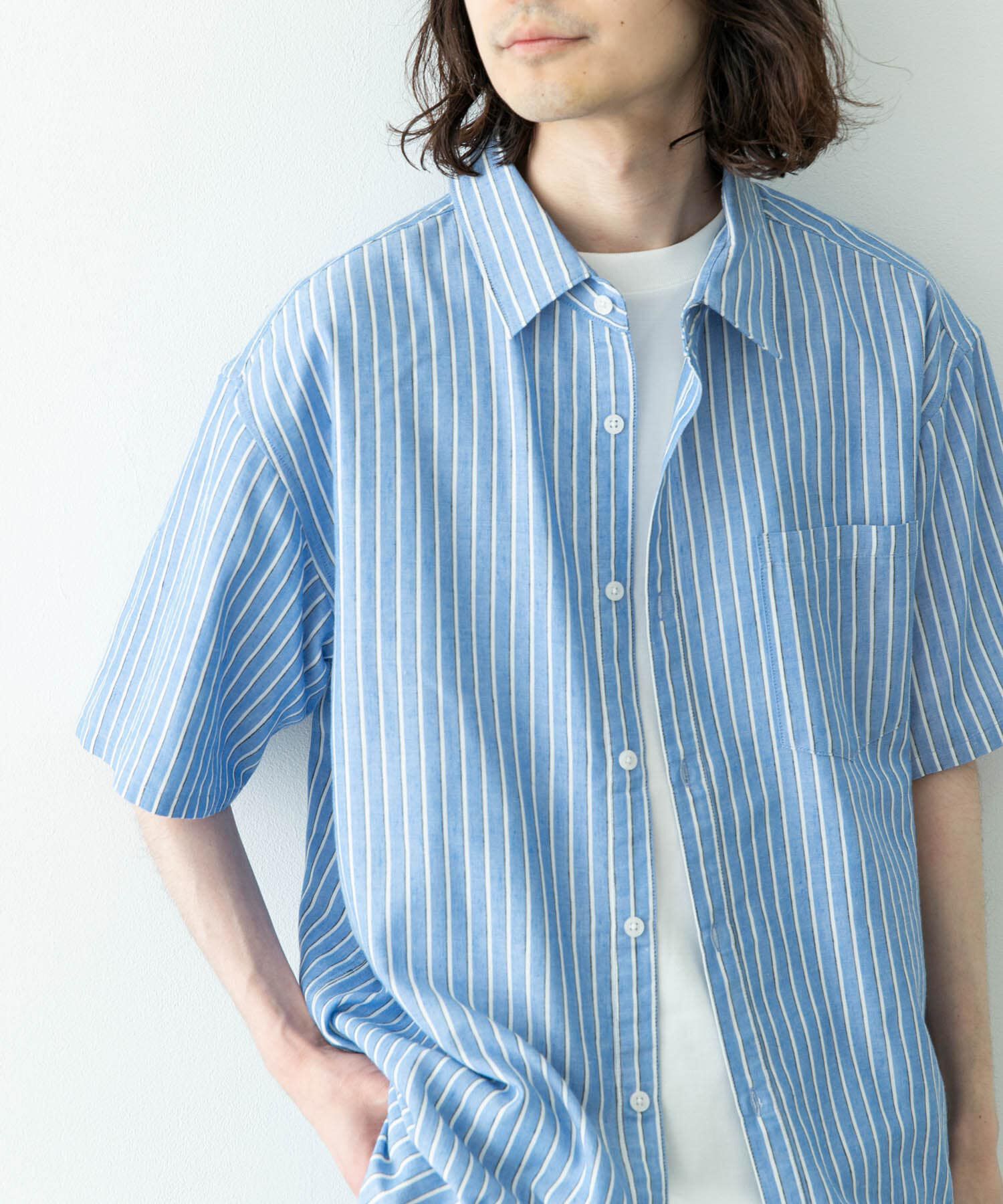Sonny Label 「接触冷感リネン混ショートスリーブシャツ」|シャツ・ブラウス|