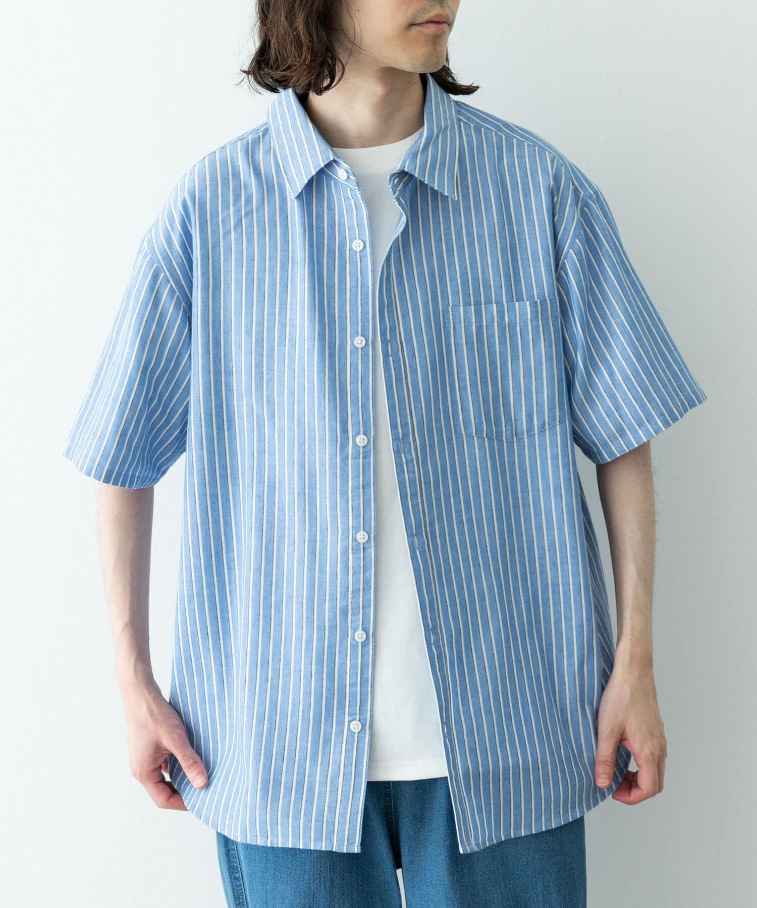 Sonny Label 「接触冷感リネン混ショートスリーブシャツ」|シャツ・ブラウス|
