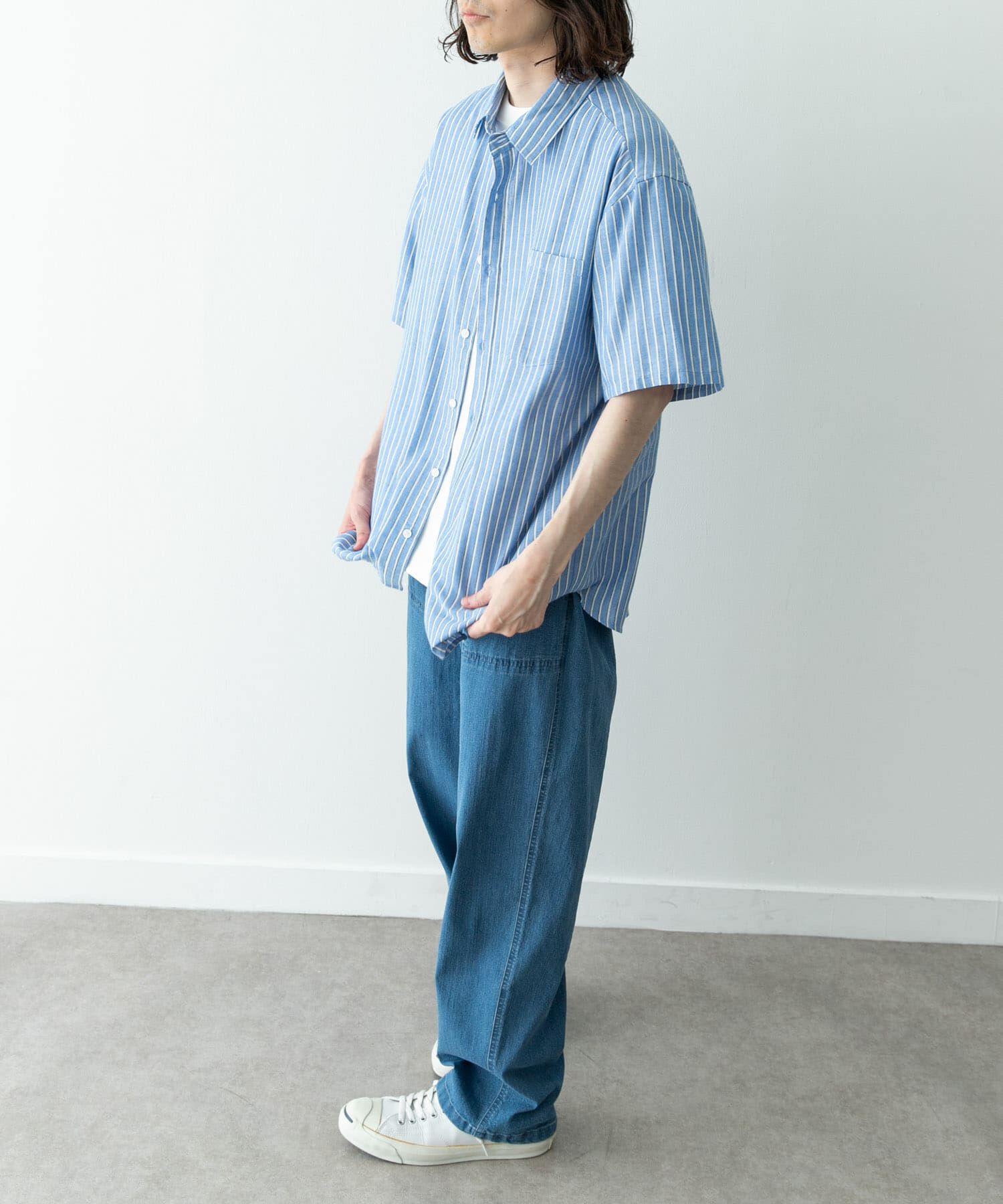 Sonny Label 「接触冷感リネン混ショートスリーブシャツ」|シャツ・ブラウス|